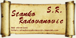 Stanko Radovanović vizit kartica